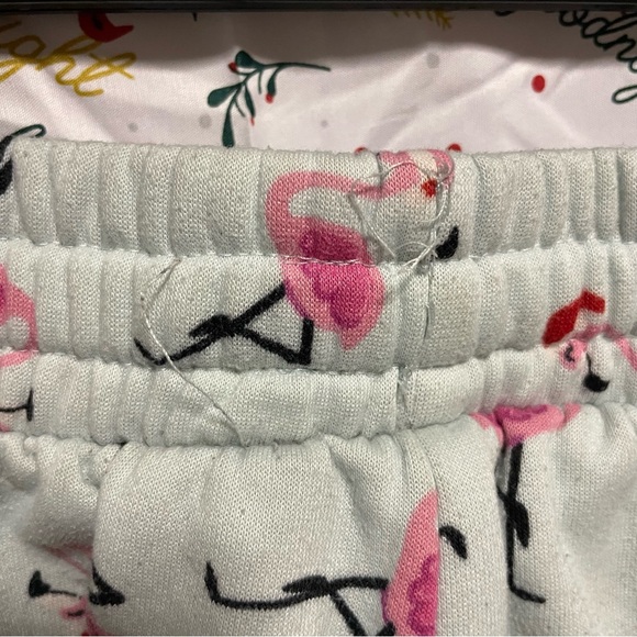 Better Together Christmas Flamingo Pajamas Sleeping Set of Sweater and Shorts - Picture 6 of 9